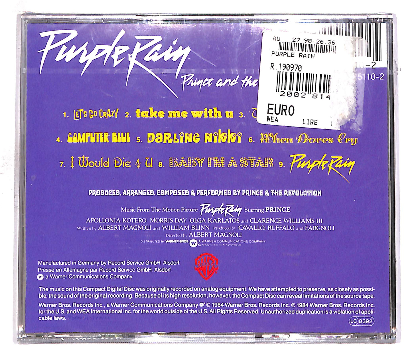 EBOND Prince And The Revolution - Purple Rain CD CD059504