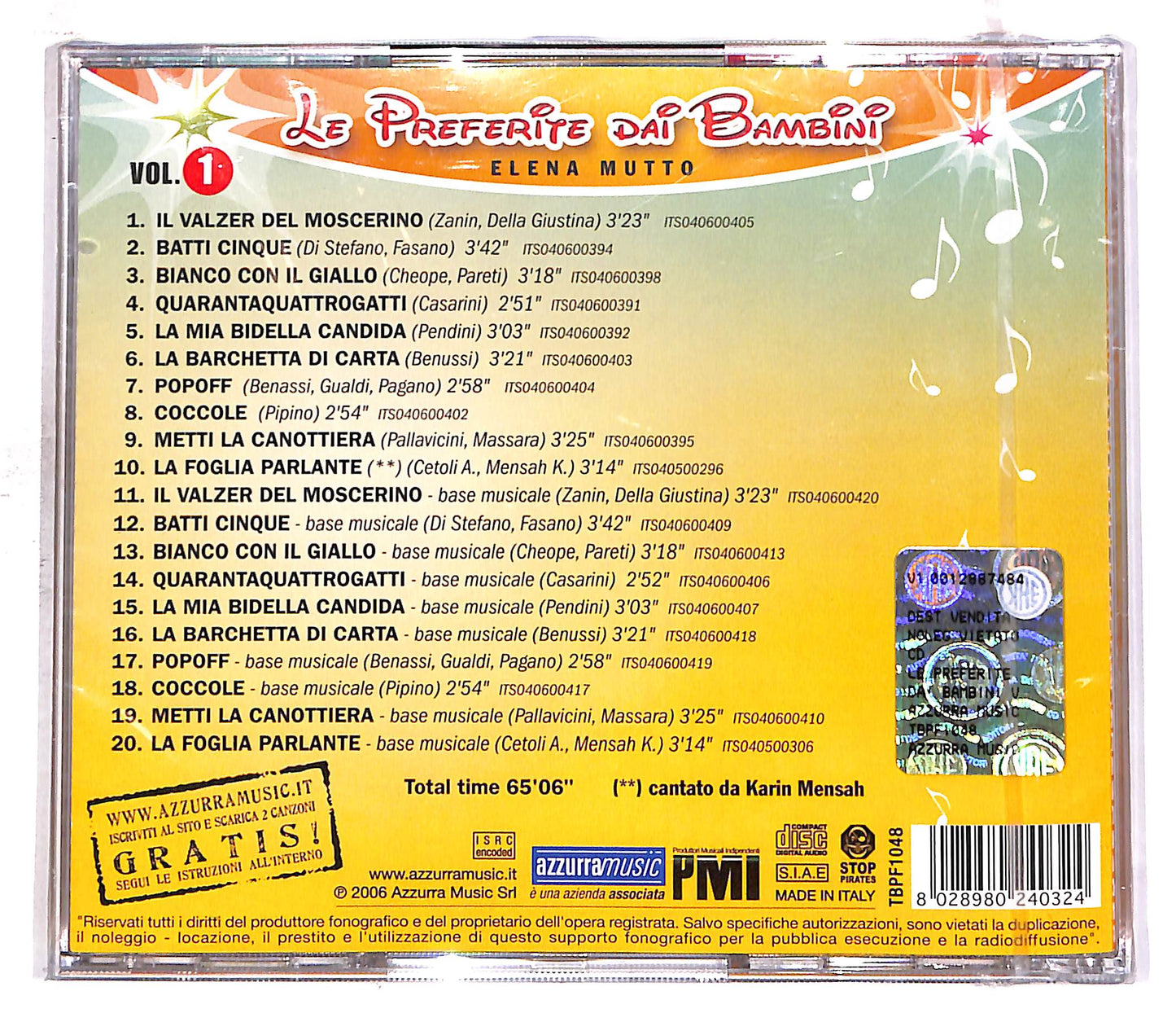 EBOND Various - Le Preferenze Dei Bambini Vol.1 CD CD059506