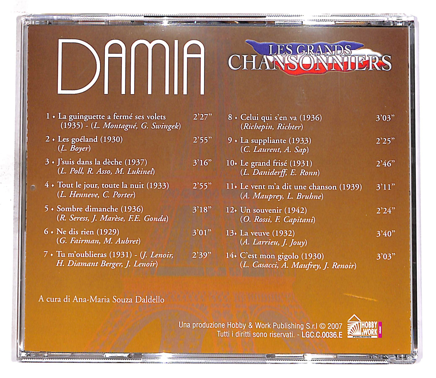 EBOND Les Grands Chansonniers - Damia EDITORIALE CD CD059642