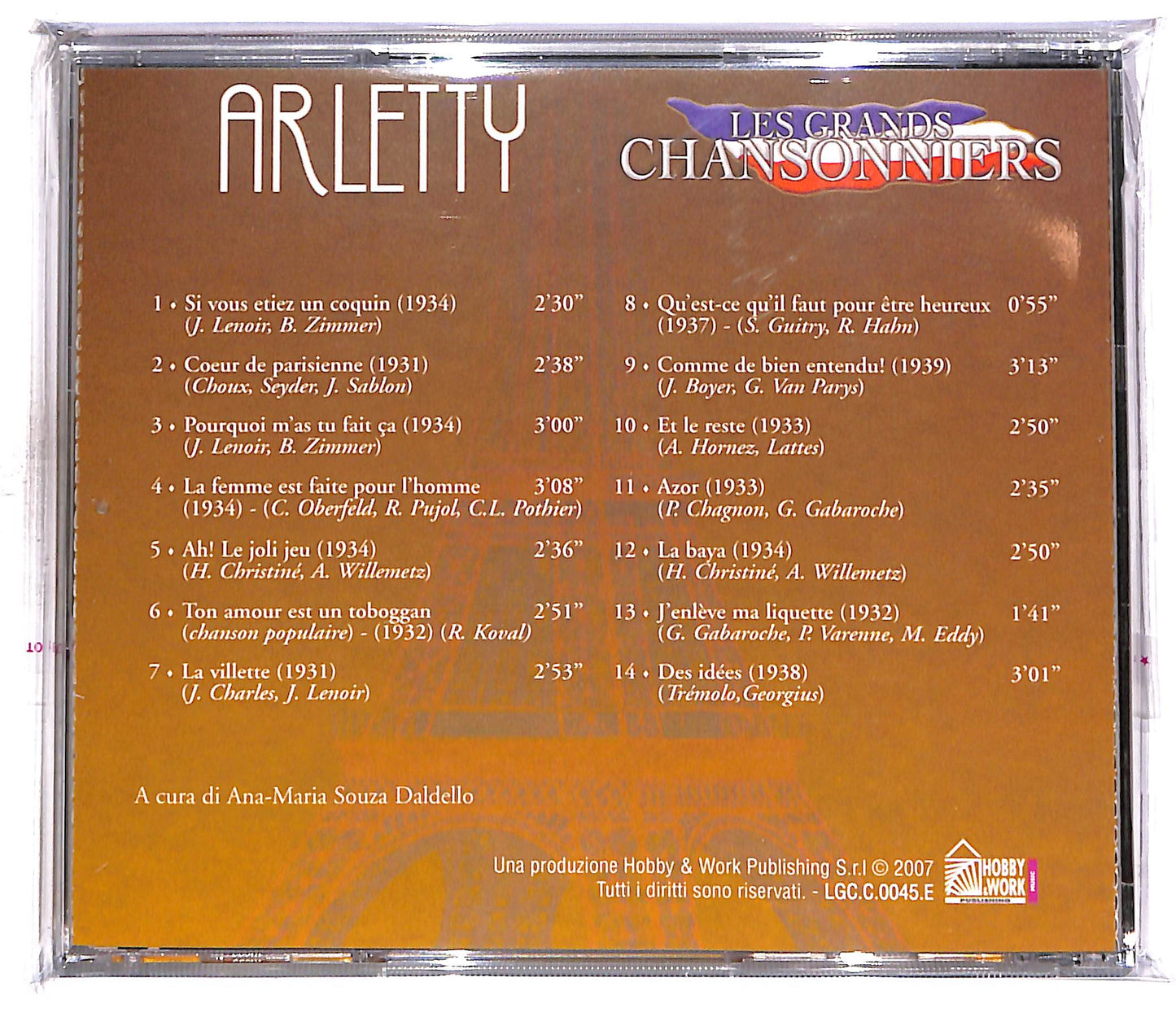 EBOND Les Grands Chansonniers - Arletty EDITORIALE CD CD059661