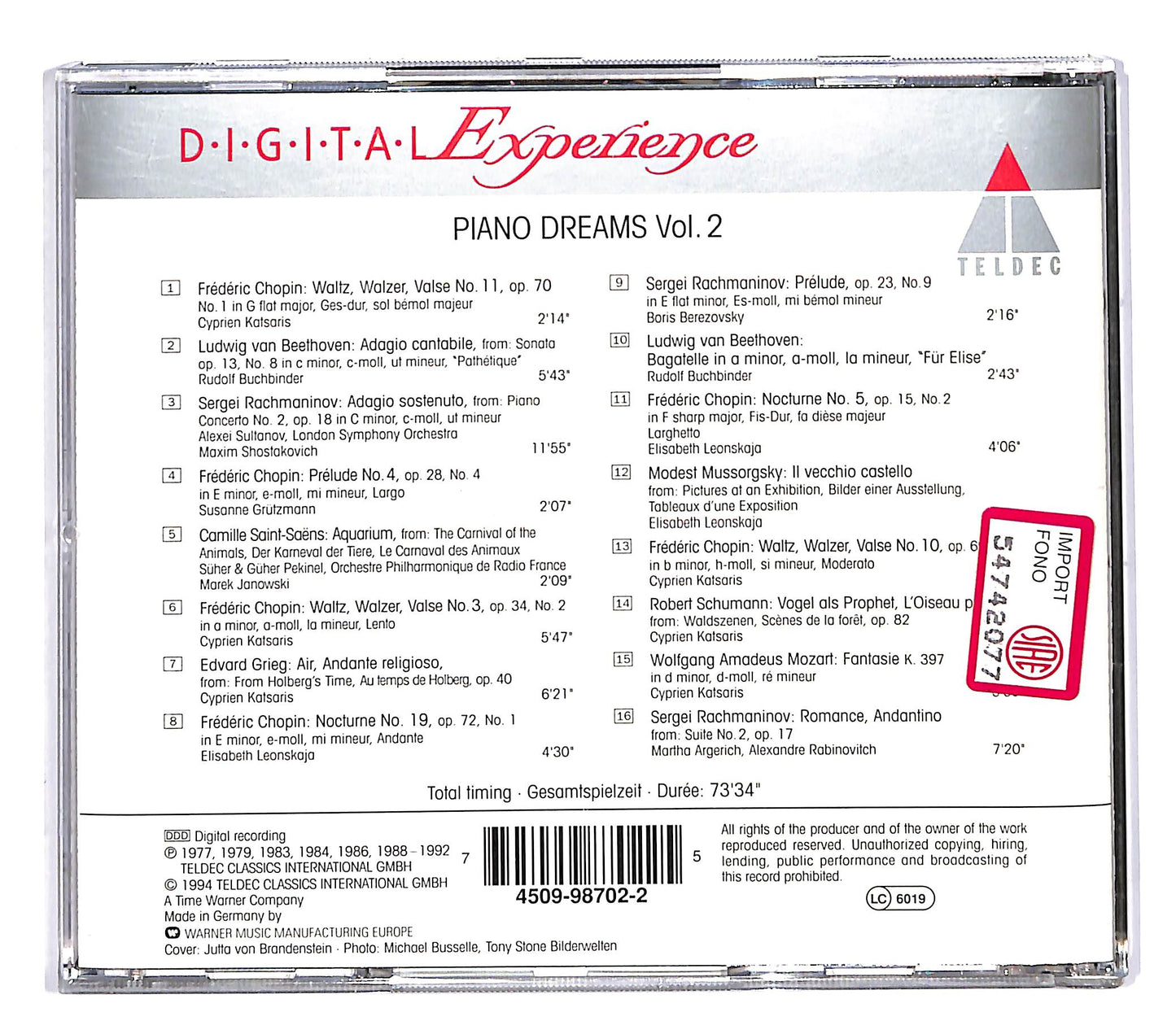 EBOND Various - Piano Dreams vol.2 CD CD059942