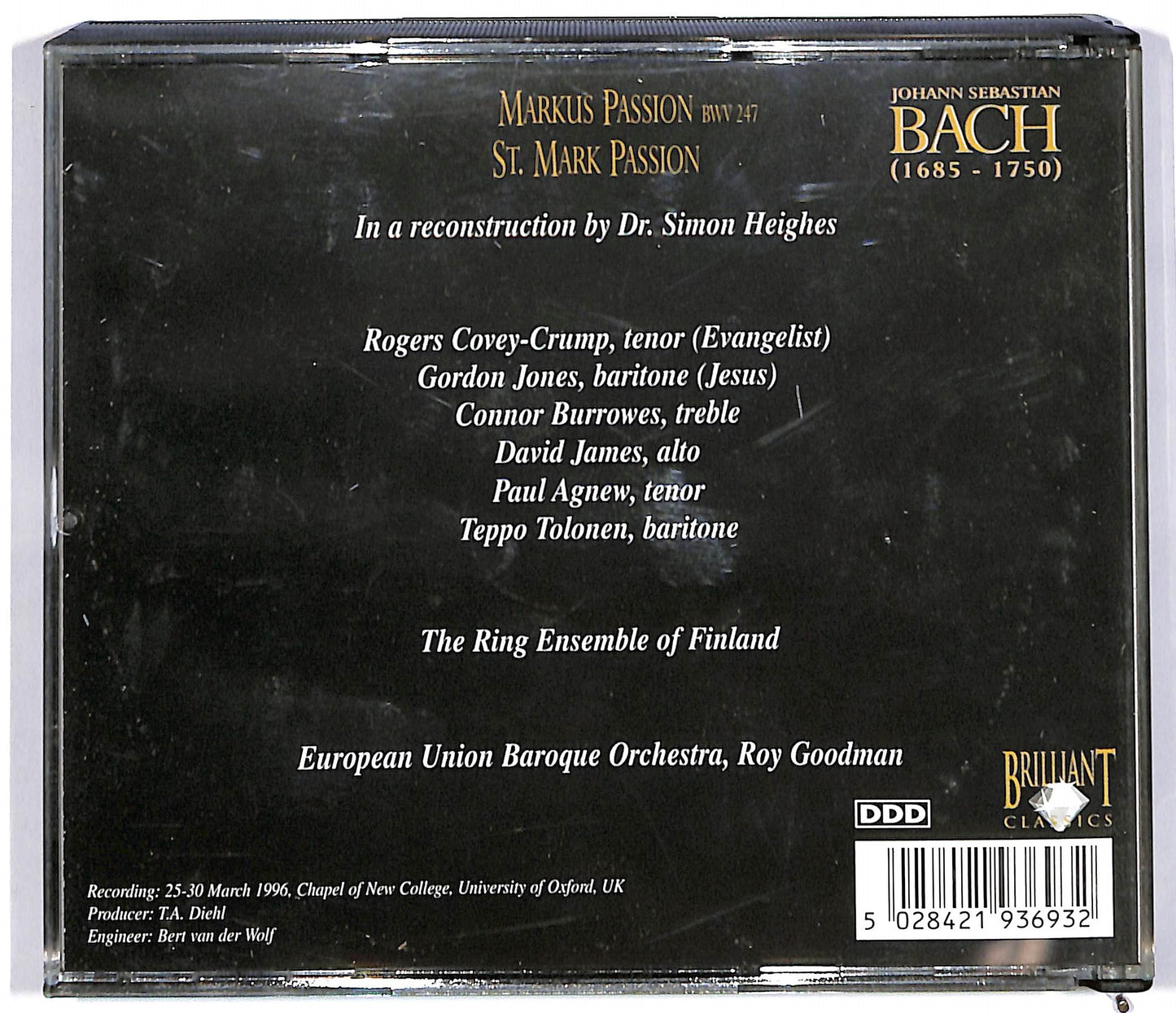 EBOND Bach - Johannes Passion ( 2 dischi) CD CD059943