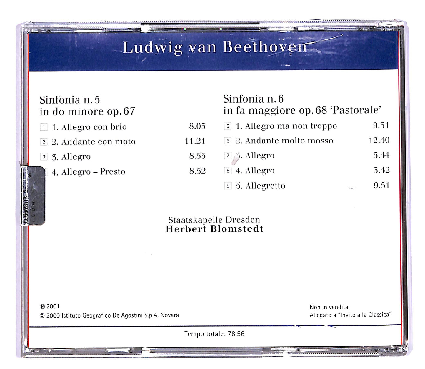 EBOND Beethoven - Sinfonie N. 5 E N. 6 Pastorale EDITORIALE CD CD060114