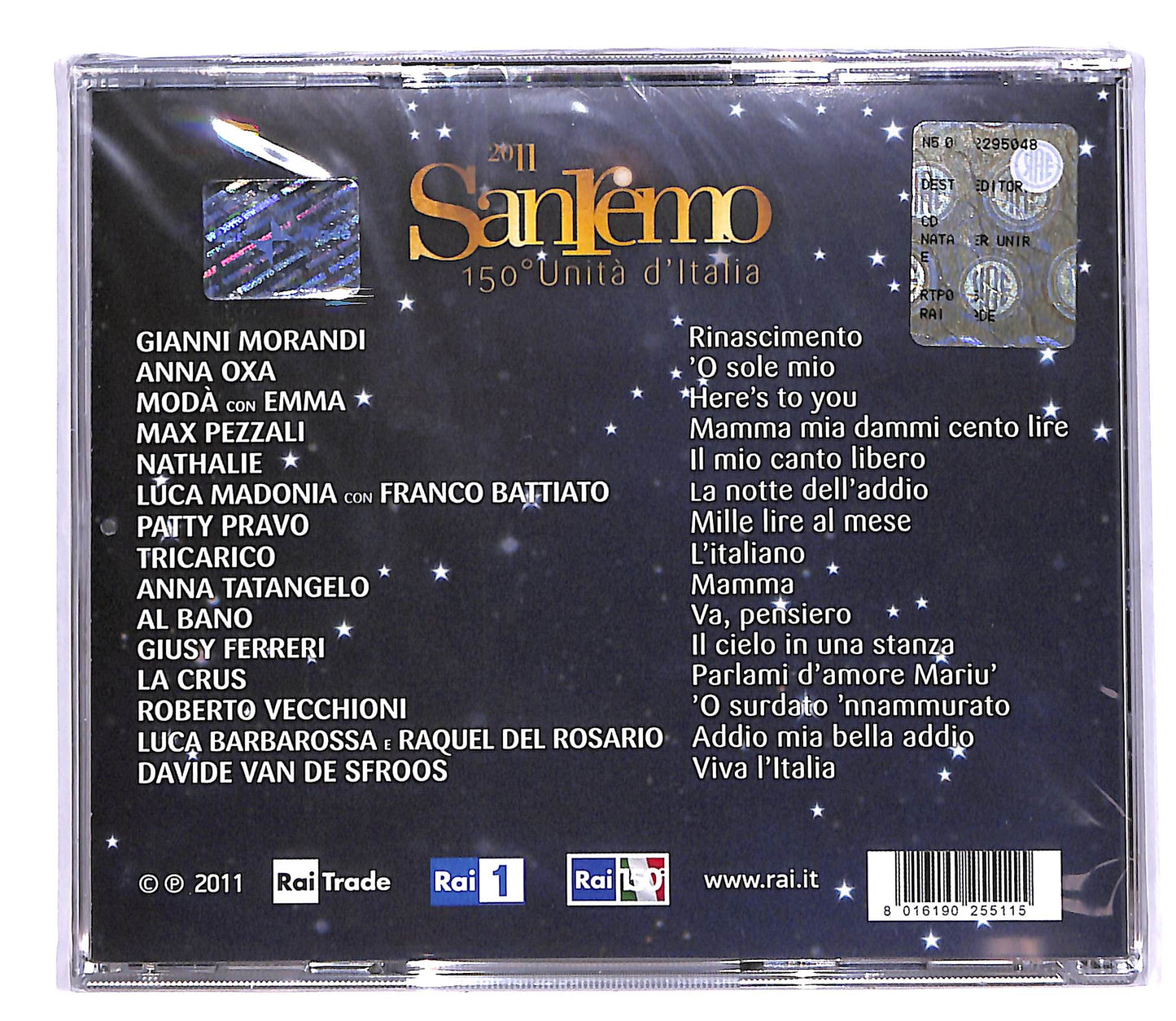 EBOND Various - Sanremo 2011 150 Unita d'Italia Nata Per Unire CD CD060129