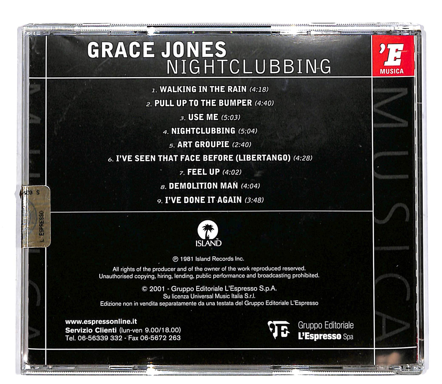 EBOND Grace Jones - Nightclubbing EDITORIALE CD CD060314