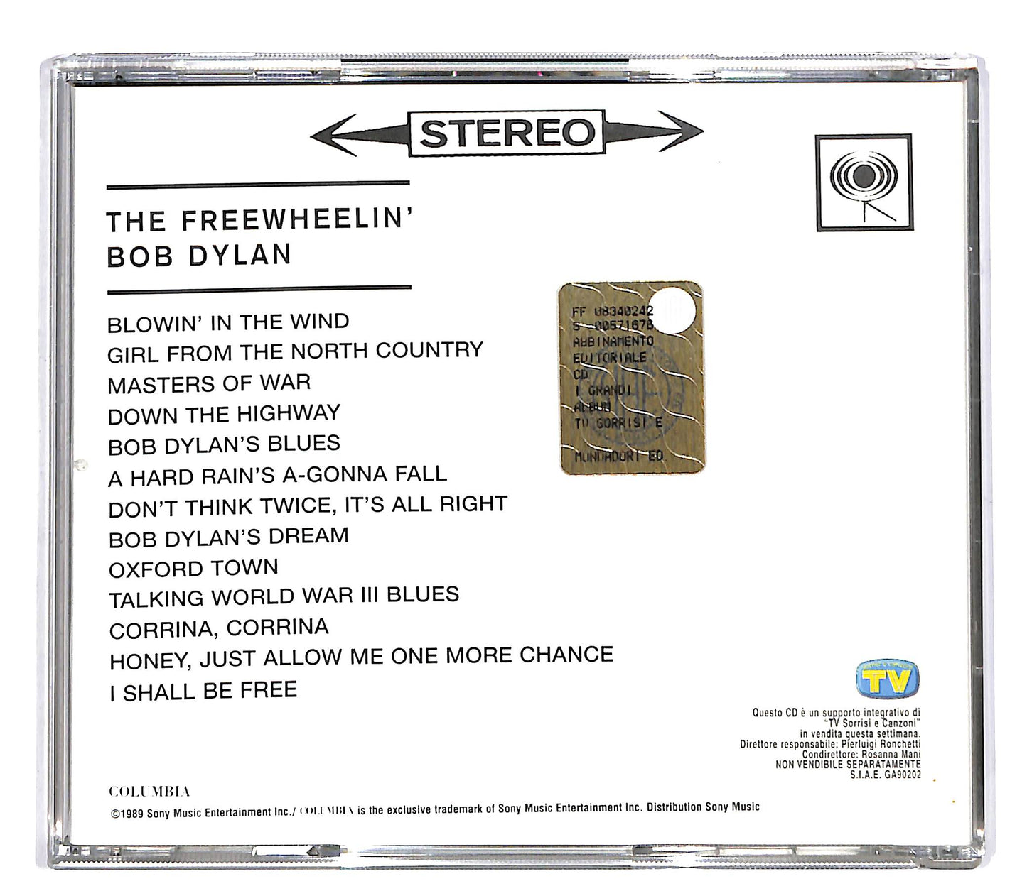 EBOND Bob Dylan - The Freewheelin' Bob Dylan EDITORIALE CD CD060331