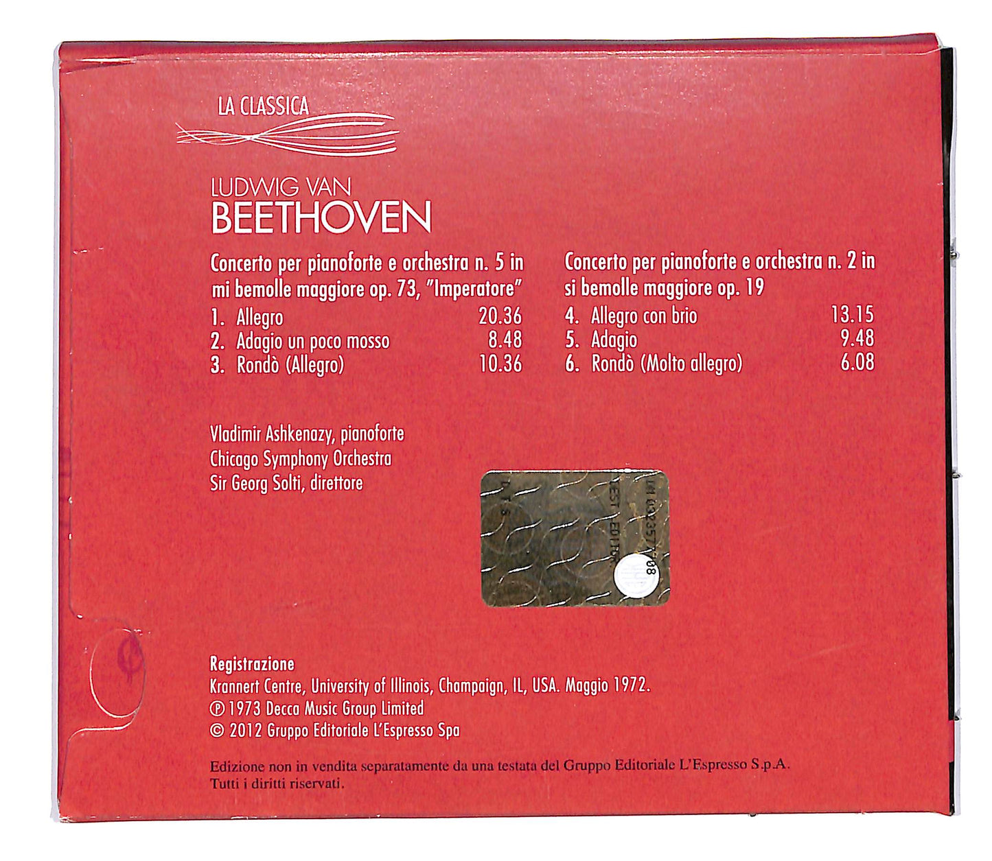 EBOND Beethoven - Concerti Per Pianoforte E Orchestra EDITORIALE CD CD060434
