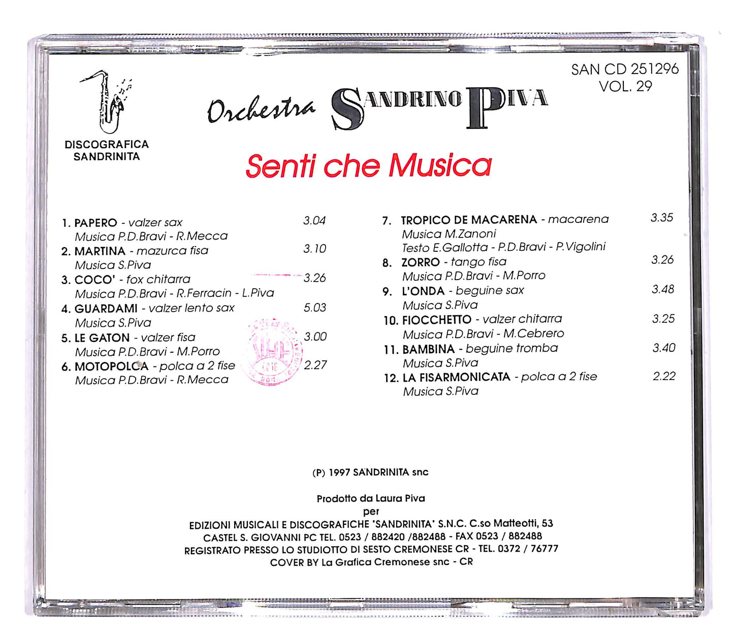 EBOND c - senti che musica vol.29 EDITORIALE CD CD060554