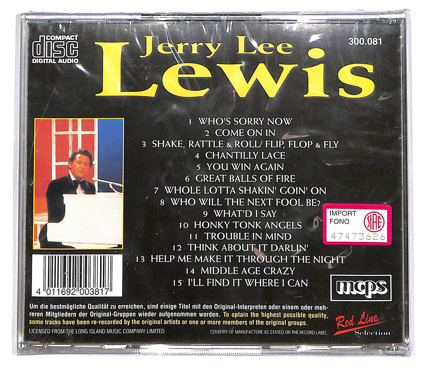 EBOND Jerry Lee Lewis - Live In Concert CD CD060907