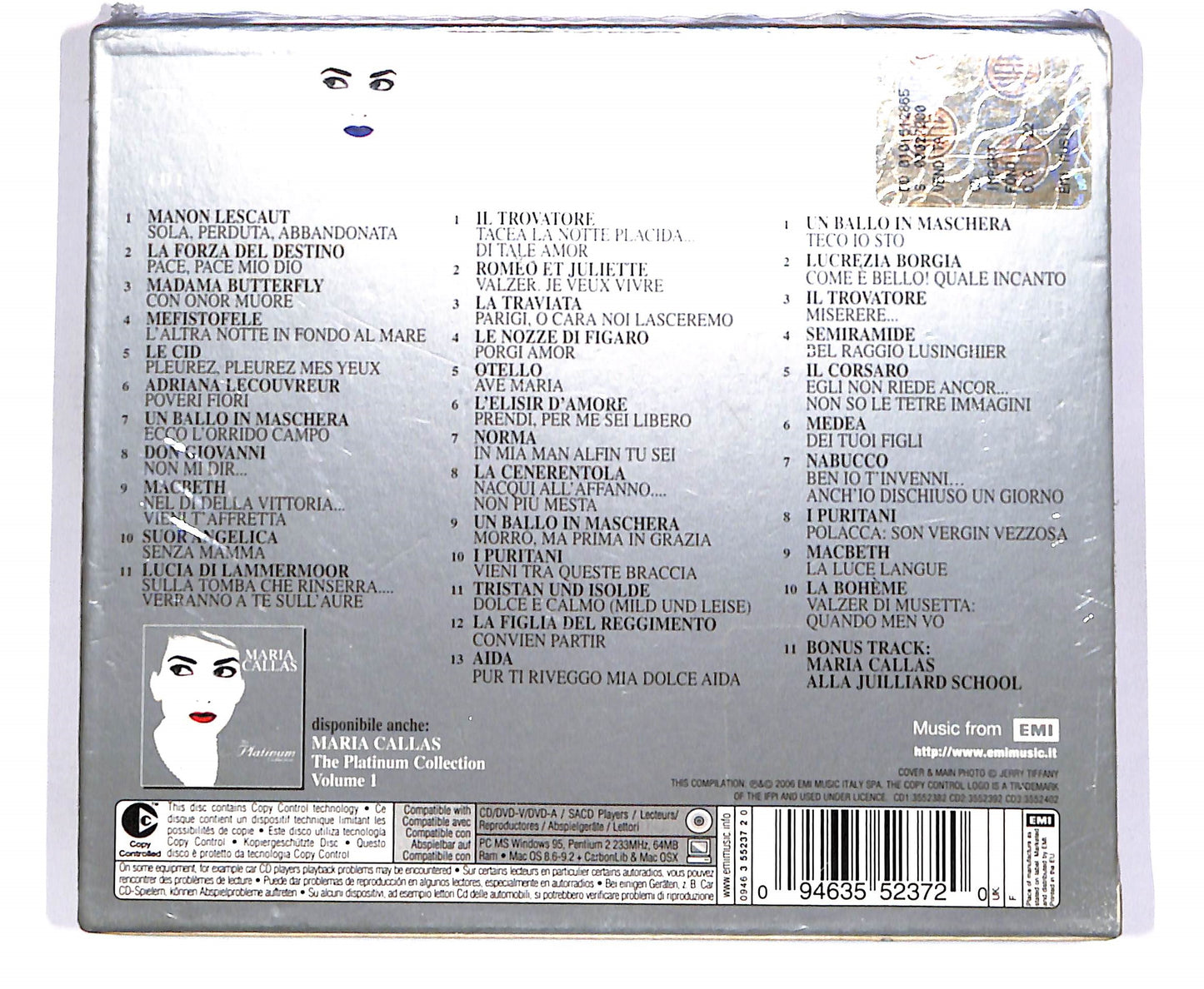 EBOND Maria Callas 2 - Platinum Collection (2 dischi) CD CD060914