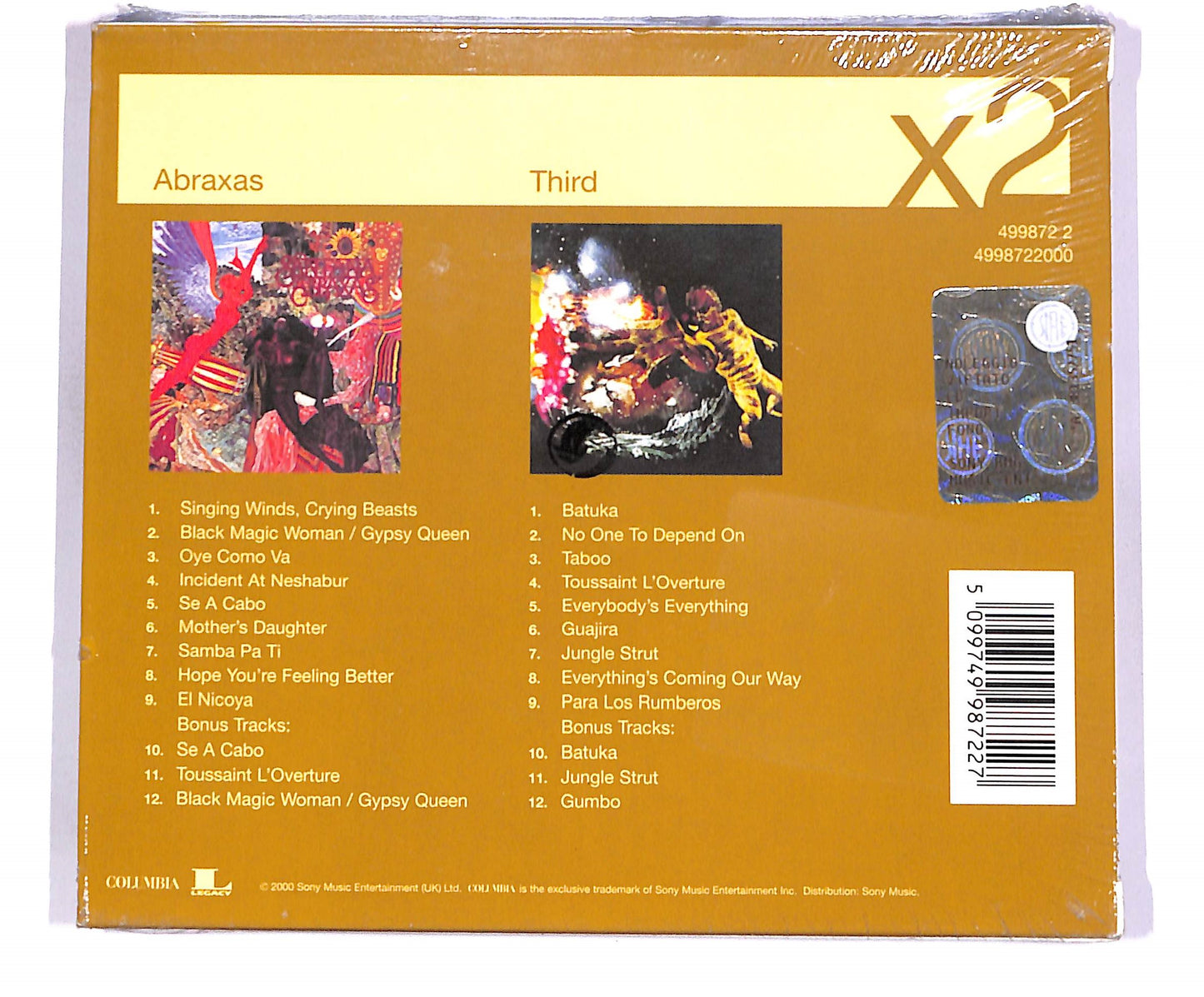 EBOND Santana - Santana x2 - Abraxas / Third (2 dischi) CD CD061160