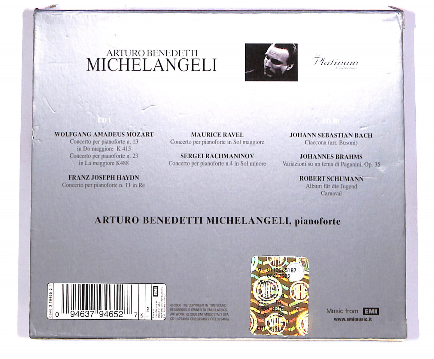 EBOND Arturo Benedetti Michelangeli - The Platinum Coll. (3 dischi) CD CD061161