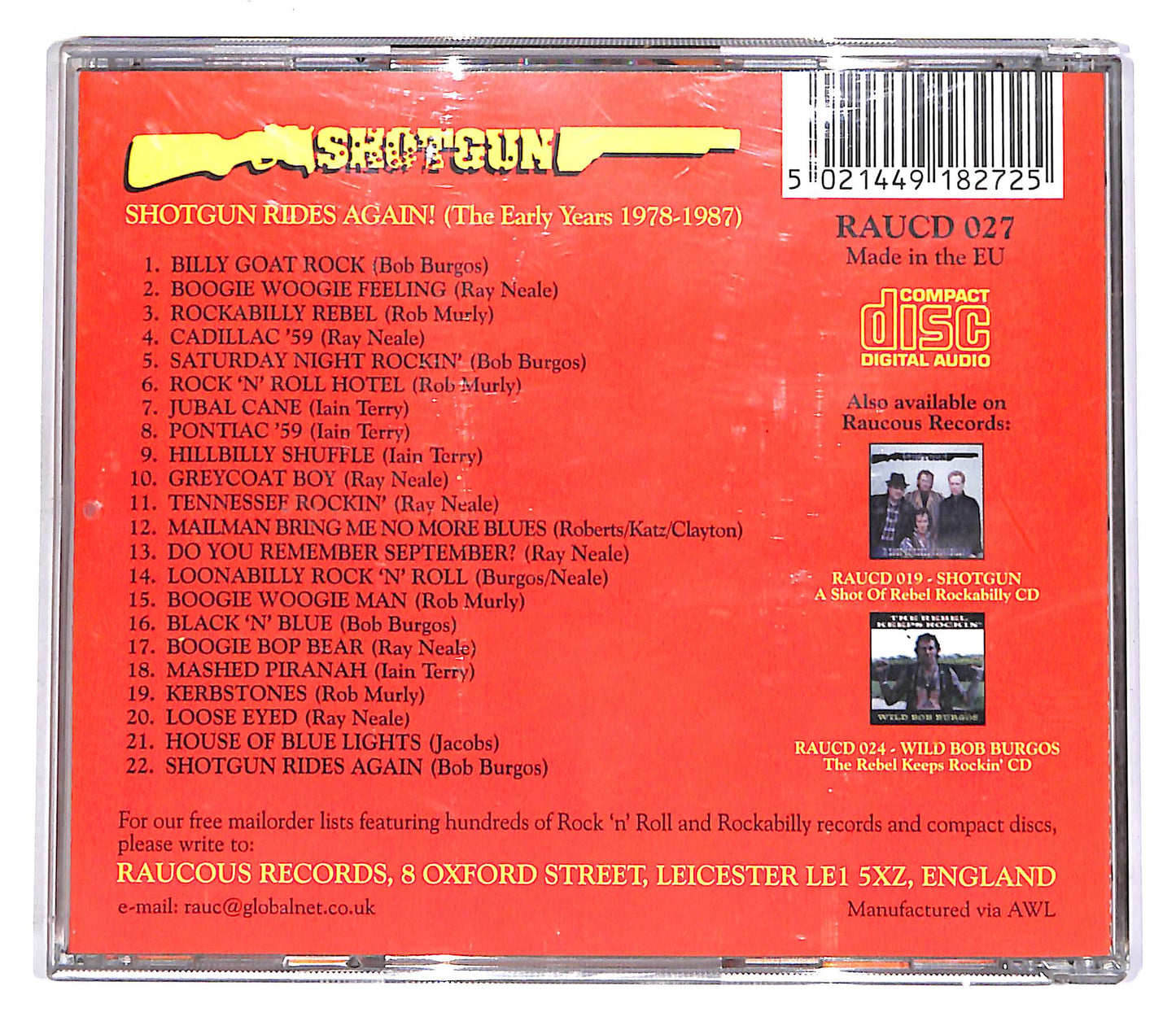 EBOND Shotgun - Shotgun Rides Again! (The Early Years 1978-1987) CD CD061233