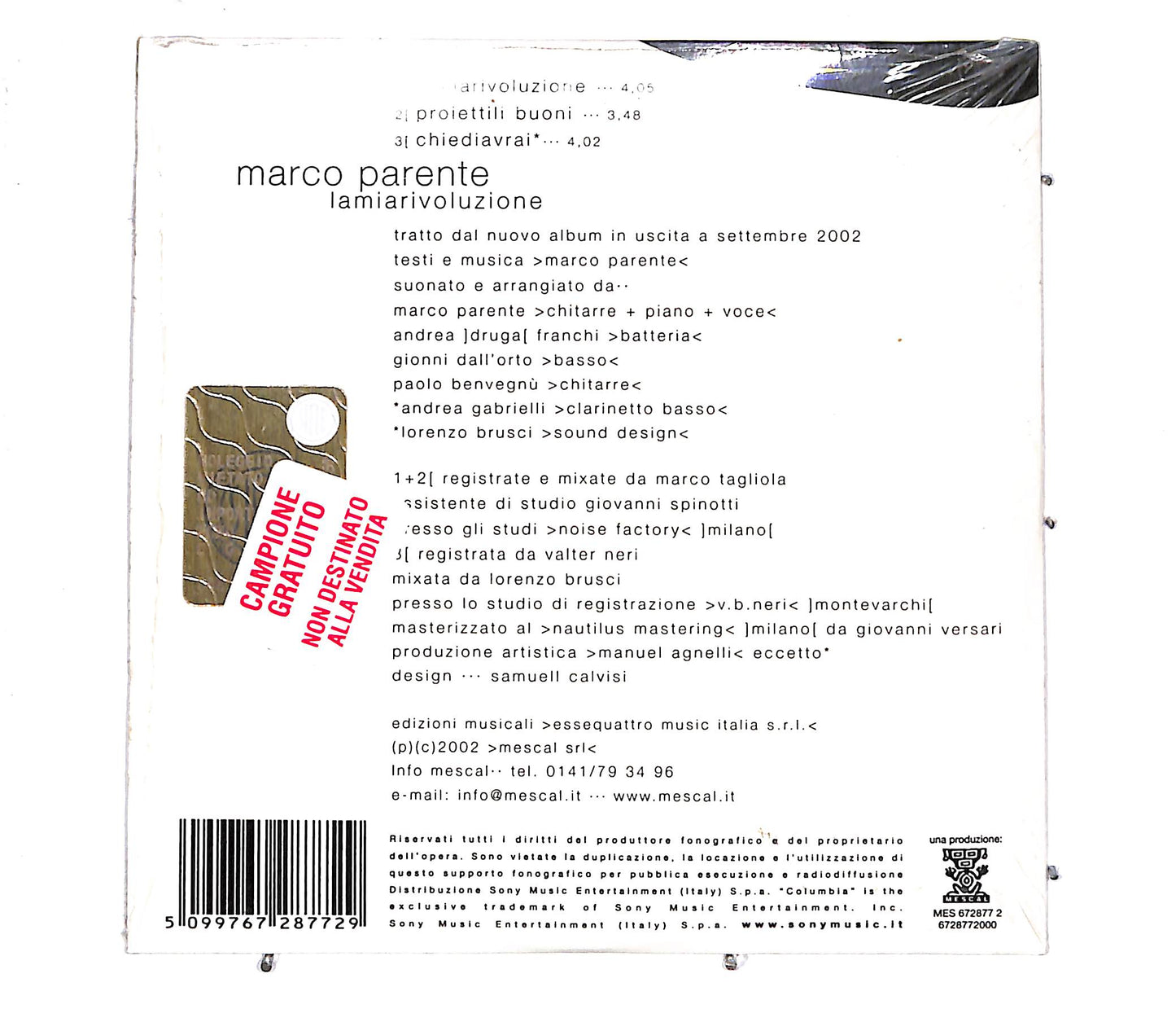 EBOND Marco Parente - Lamiarivoluzione CD CD061237