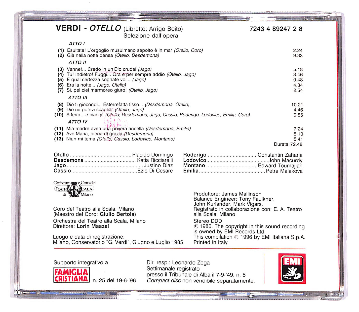 EBOND Verdi - Otello - Le Pagine Piu Belle EDITORIALE CD CD061523