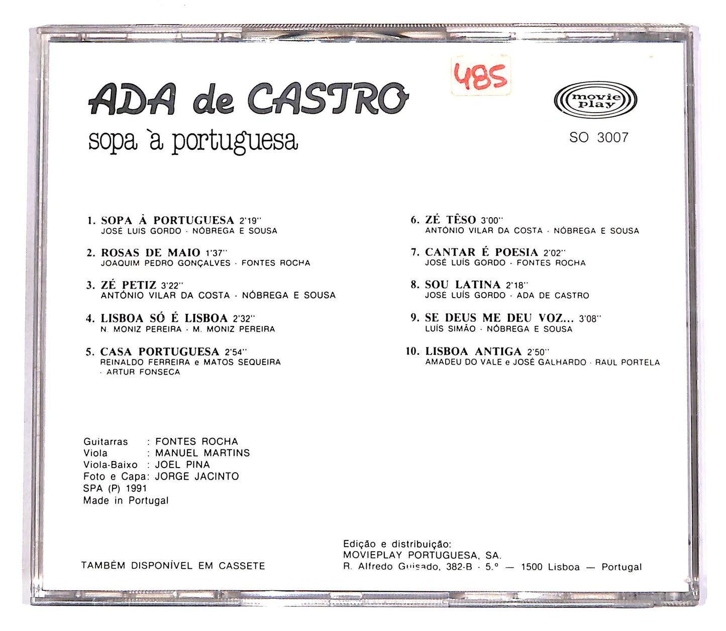 EBOND Ada De Castro - Sopa A' Portuguesa EDITORIALE CD CD061532