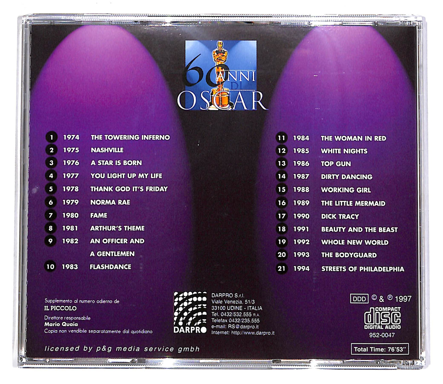 EBOND Various - 60 Anni Di Oscar Vol. 3 EDITORIALE CD CD061638