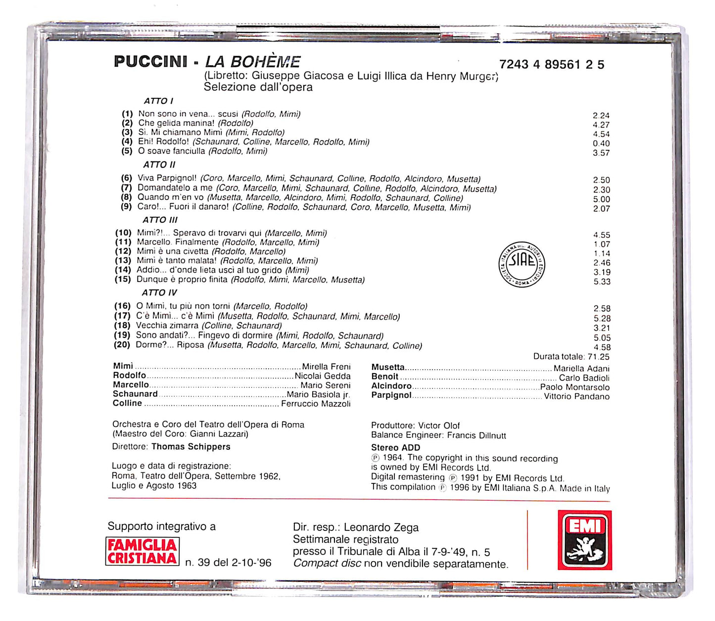 EBOND Giacomo Puccini - La Boheme - Le Pagine Piu Belle EDITORIALE CD CD061640