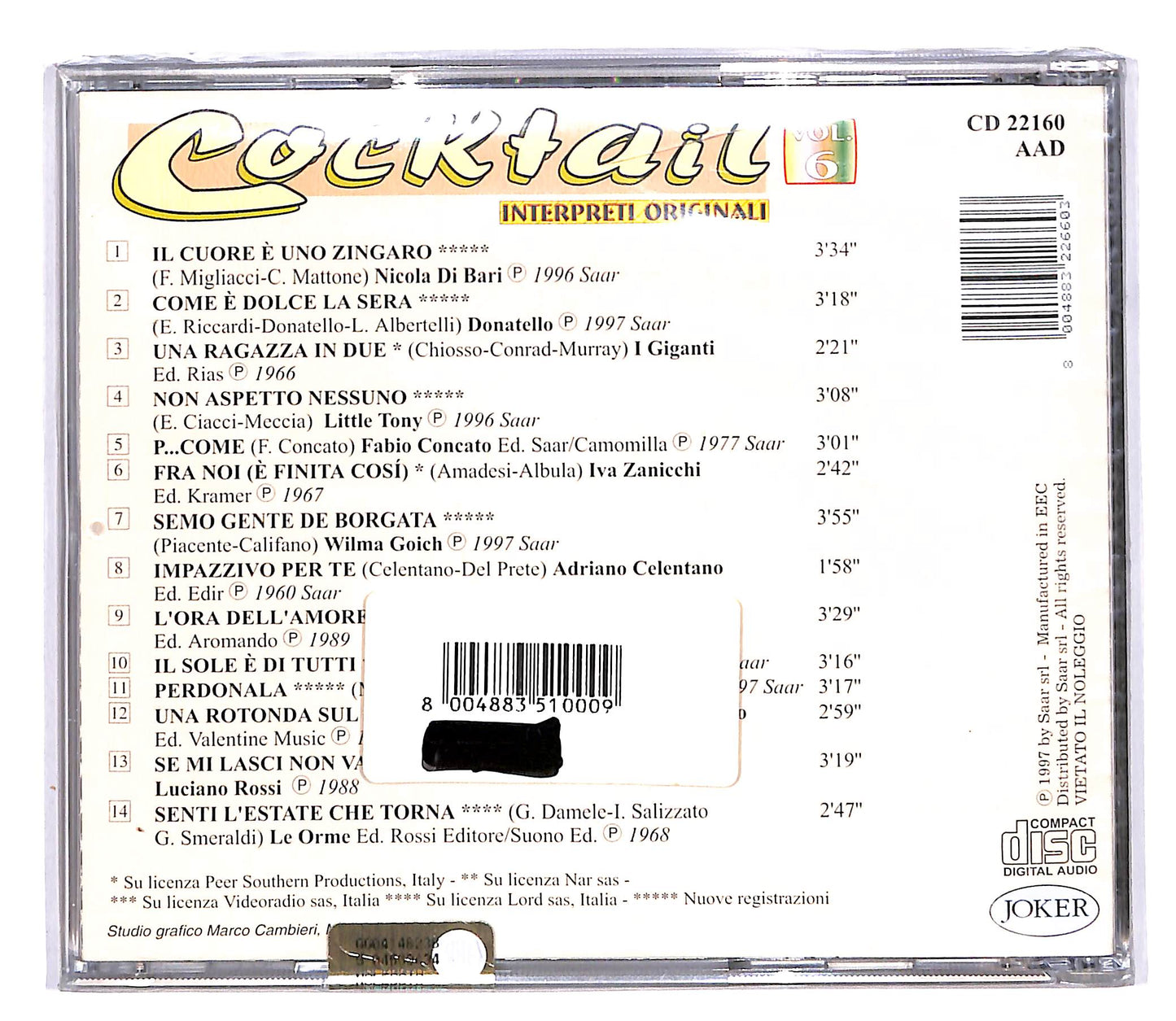 EBOND Various - Cocktail italiano vol.6 CD CD062205