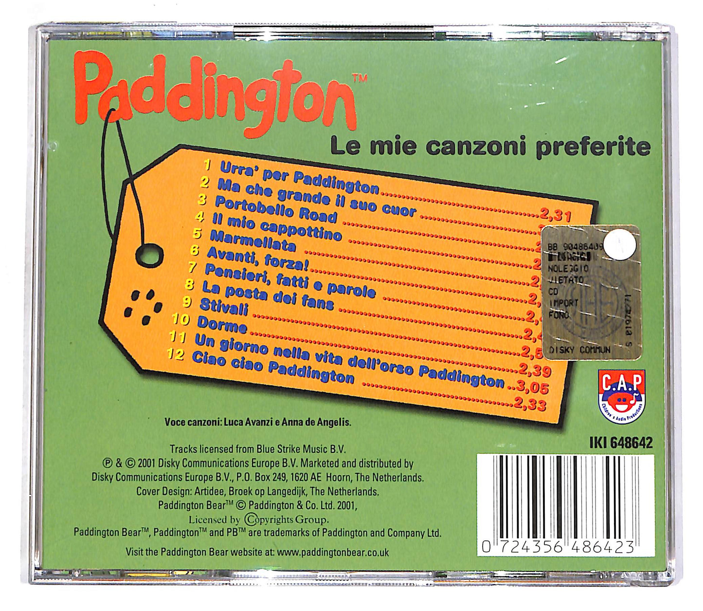 EBOND Paddington - Le Mie Canzoni Preferite CD CD062522