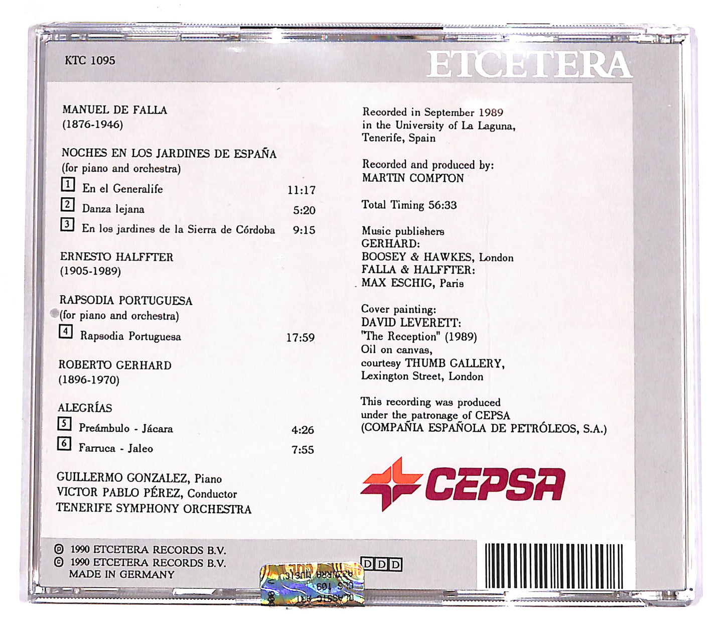 EBOND Falla, Halffter, Gerhard - Tenerife Symphony Orchestra CD CD062647