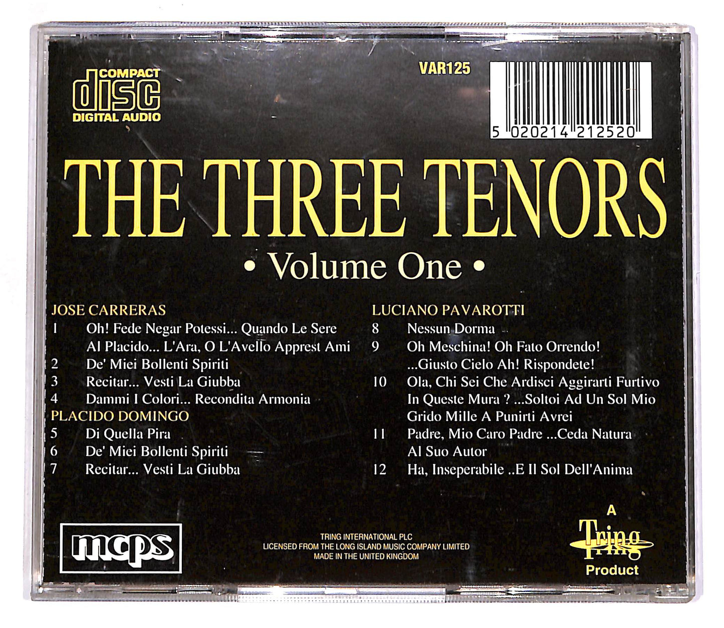 EBOND The Three Tenors - Volume One CD CD062706