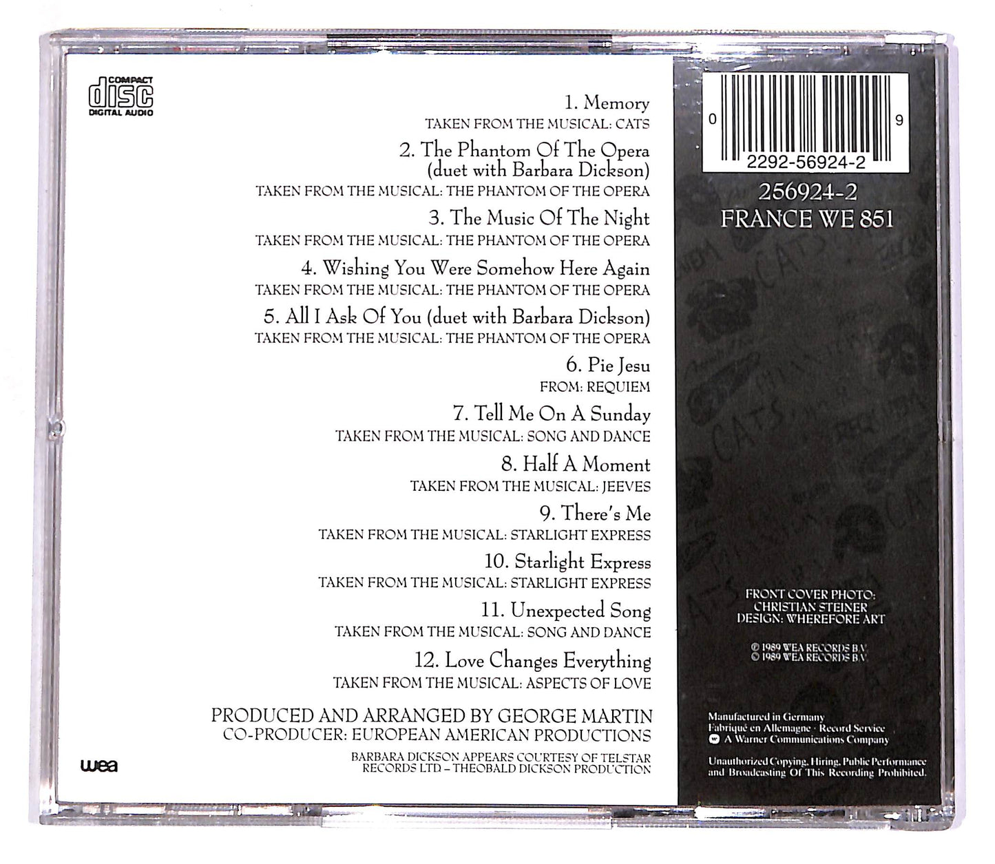 EBOND Jose Carreras - Jose Carreras Sings Andrew Lloyd Webber CD CD062726