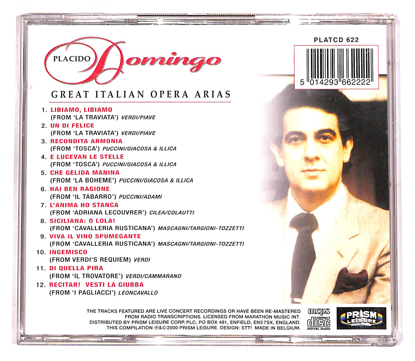 EBOND Placido Domingo - Great Italian Opera Arias CD CD062811