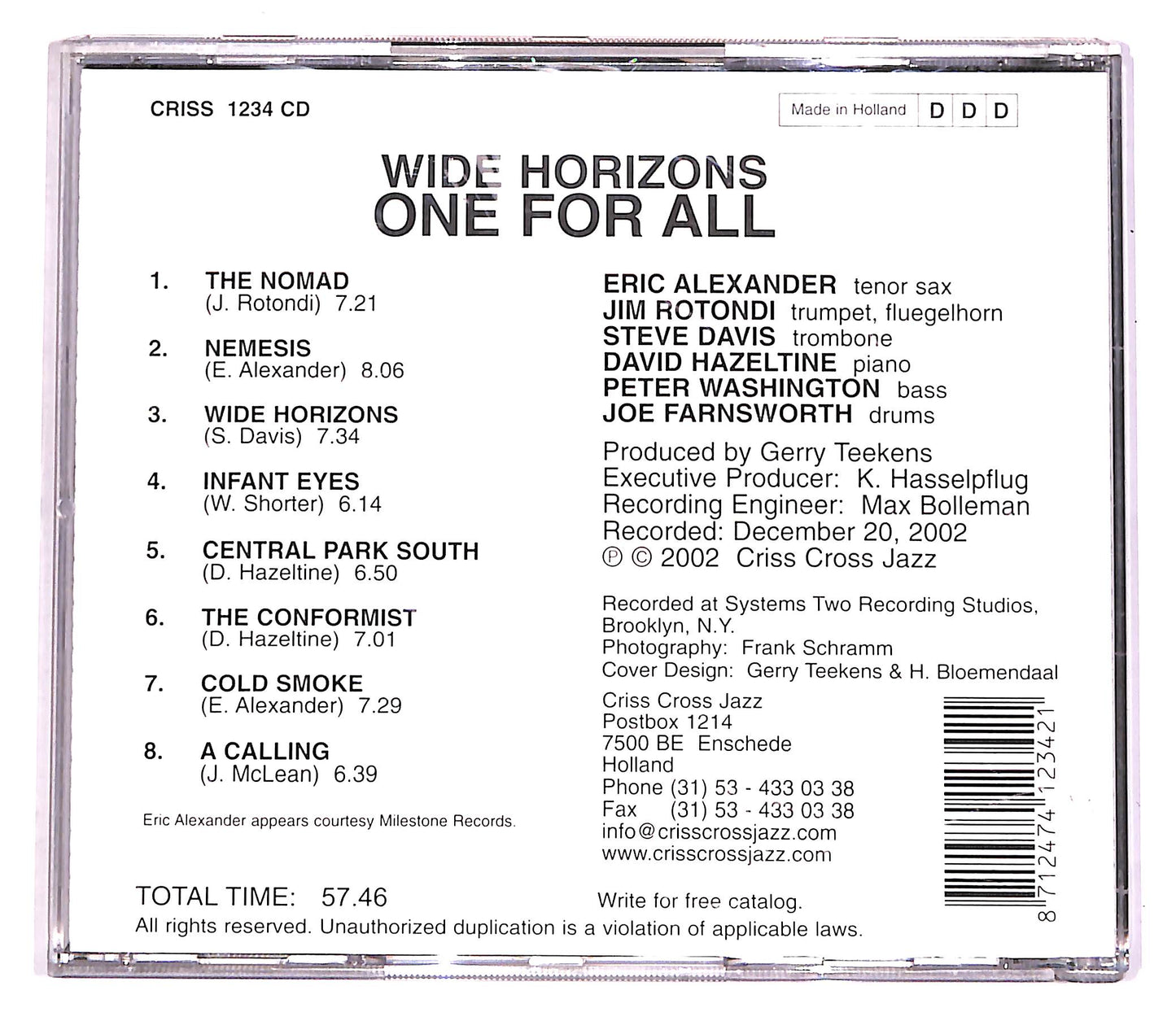 EBOND One For All - Wide Horizons CD CD063005