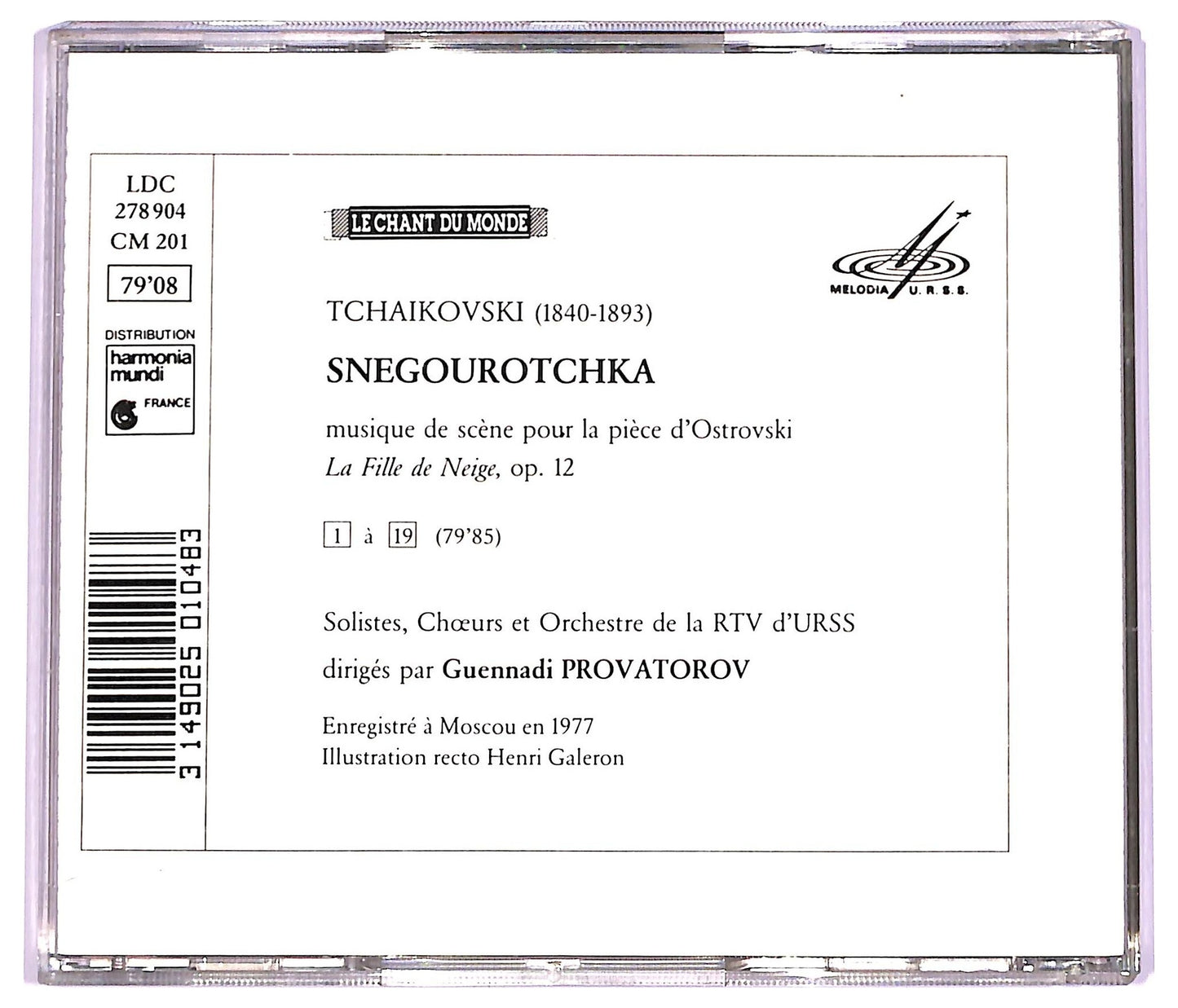 EBOND Tchaikovski - Guennadi Provatorov - Snegourotchka CD CD063213