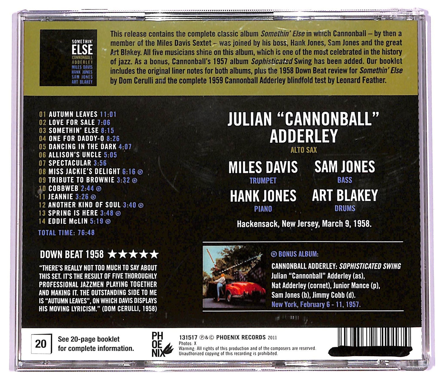 EBOND Cannonball Adderley - Somethin' Else CD CD063217