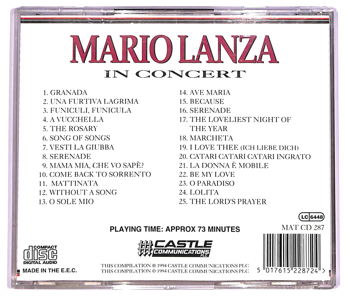 EBOND Mario Lanza - In Concert CD CD063260
