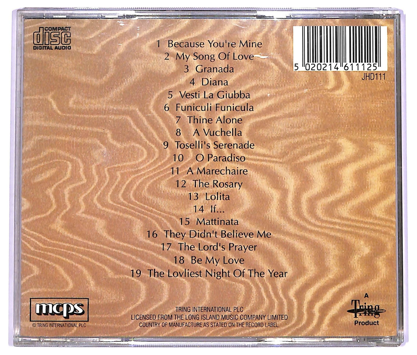 EBOND Mario Lanza - My Song Of Love COMPILATION JEWEL CASE CD CD063319