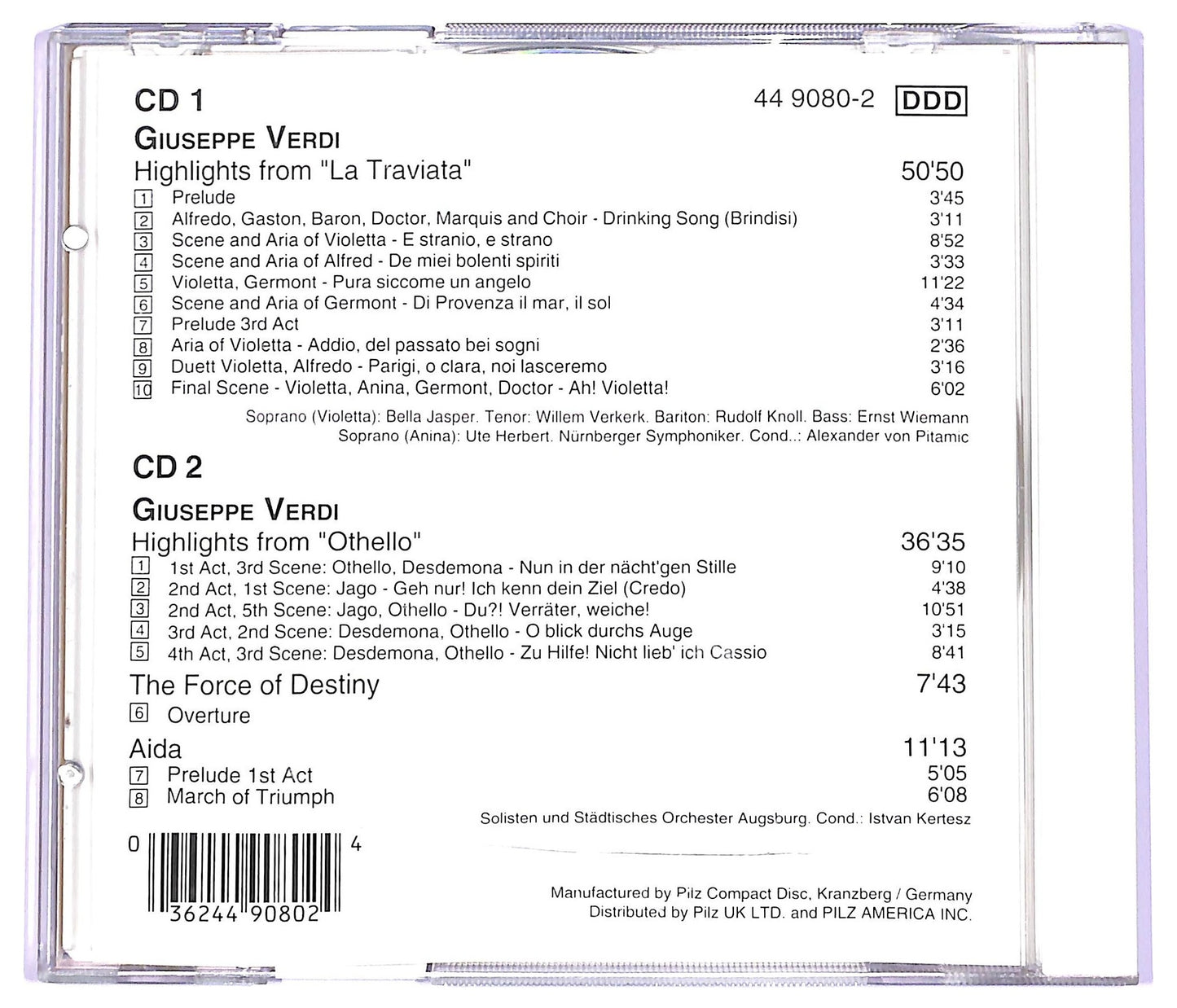 EBOND Giuseppe Verdi - La Traviata (Highlights) - Othello (Highlights) CD CD063327