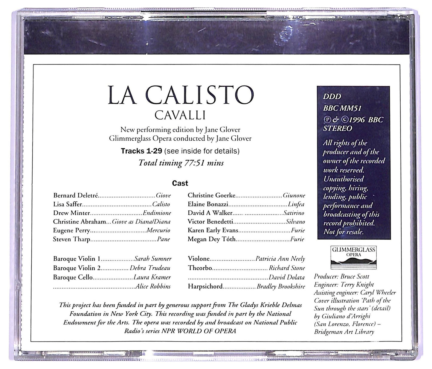 EBOND BBC Music - Cavalli - La Calisto EDITORIALE CD CD063329
