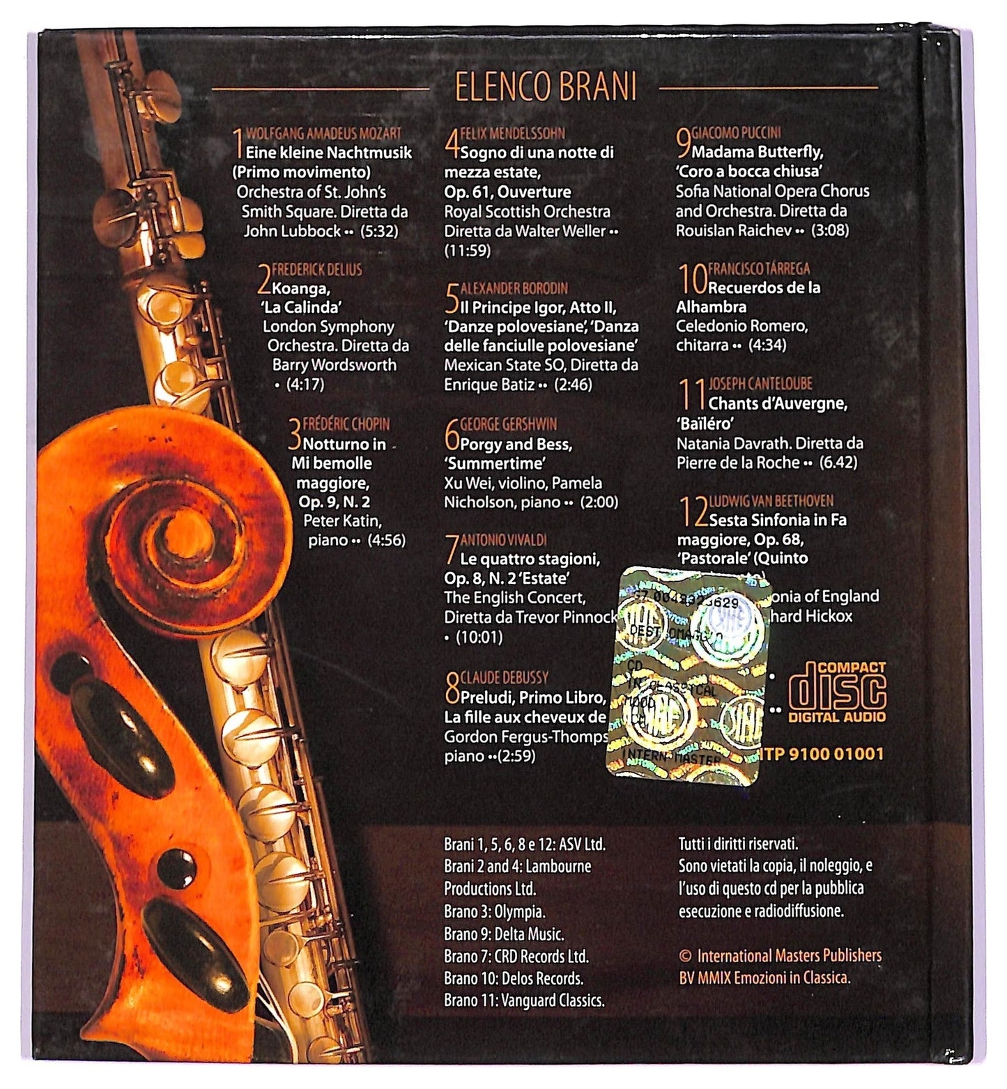 EBOND Various - Emozioni in Classica Musica per una sera d'estate COMPILATION EDITORIALE DIGIPACK CD CD063401