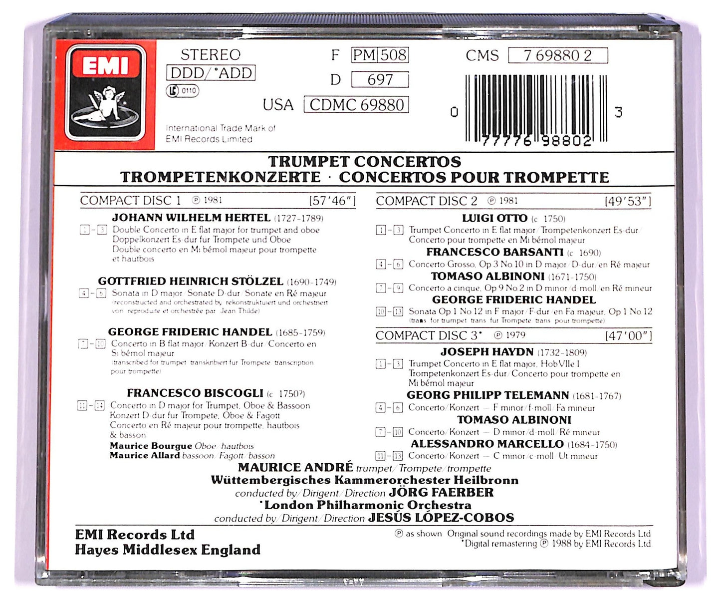 EBOND Maurice Andre - Plays Virtuoso Trumpet Concertos ALBUM BOX CD CD063417