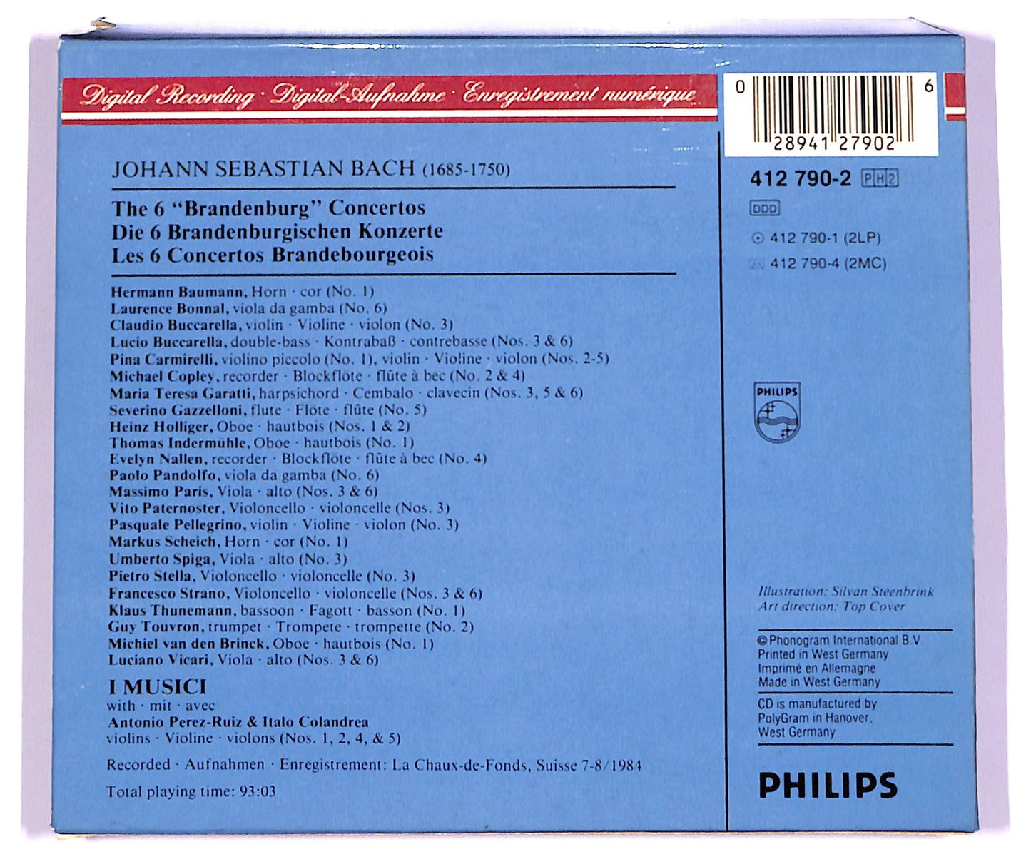 EBOND J.S. Bach - The Brandenburg Concertos I Musici ALBUM BOX CD CD063418