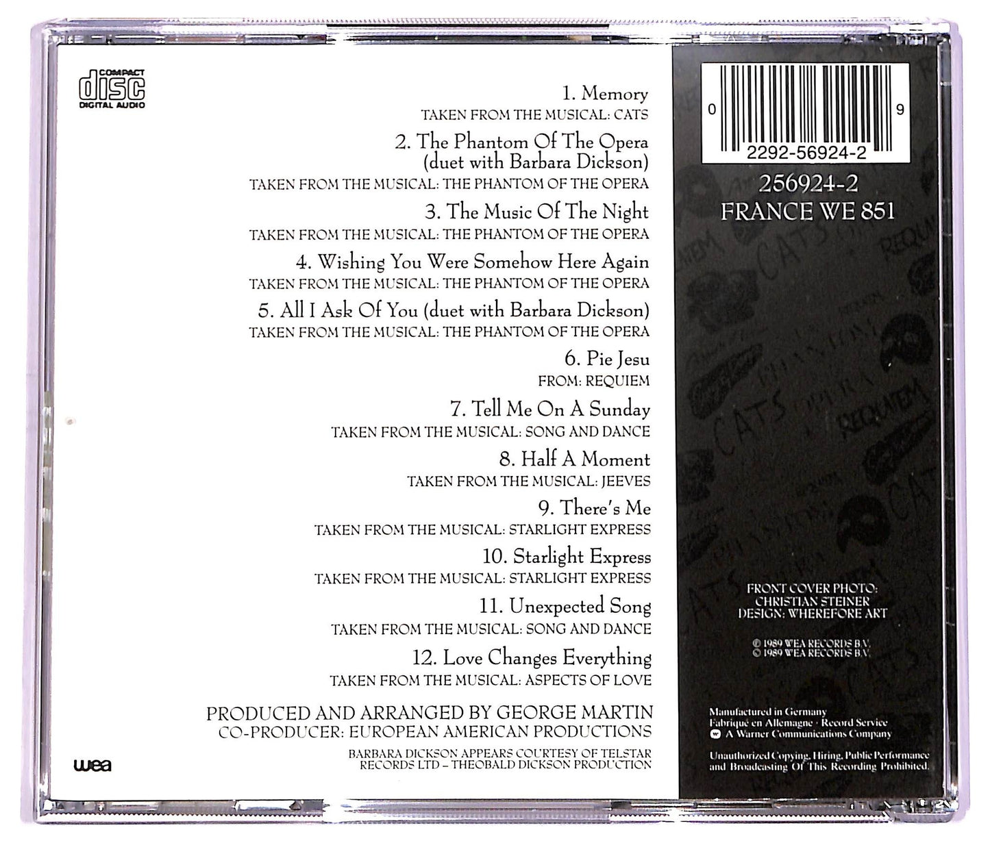 EBOND Jose Carreras - Jose Carreras Sings Andrew Lloyd Webber CD CD063503