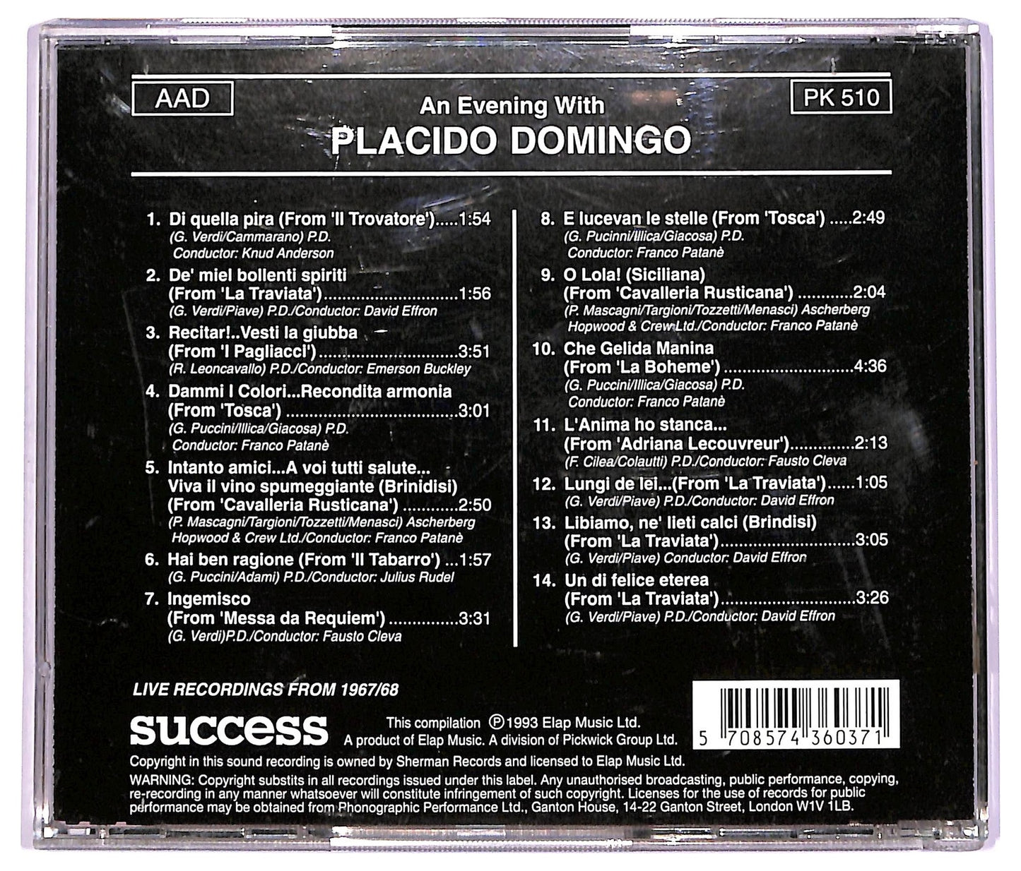 EBOND Placido Domingo - An Evening With Placido Domingo And Friends CD CD063508