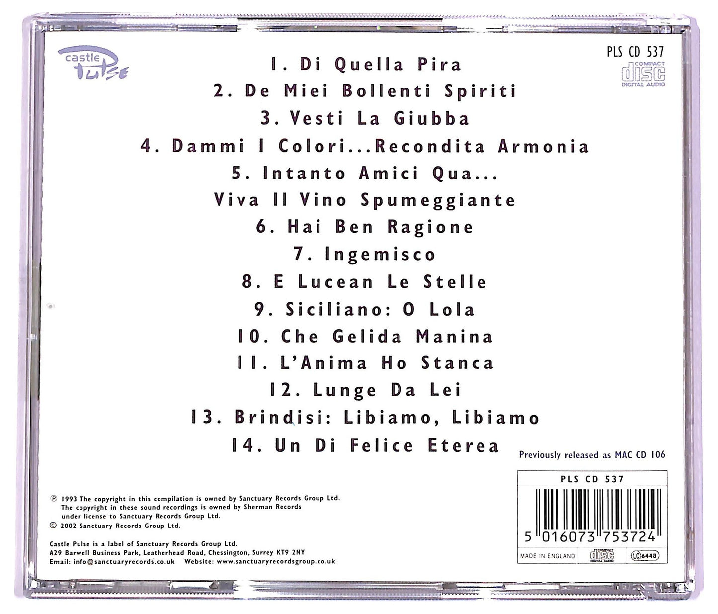 EBOND Placido Domingo - Opera Favourites CD CD063520