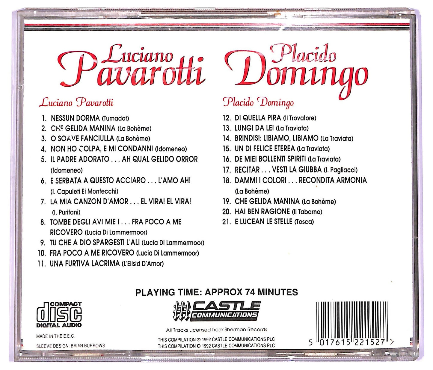 EBOND Luciano Pavarotti And Placido Domingo CD CD063528