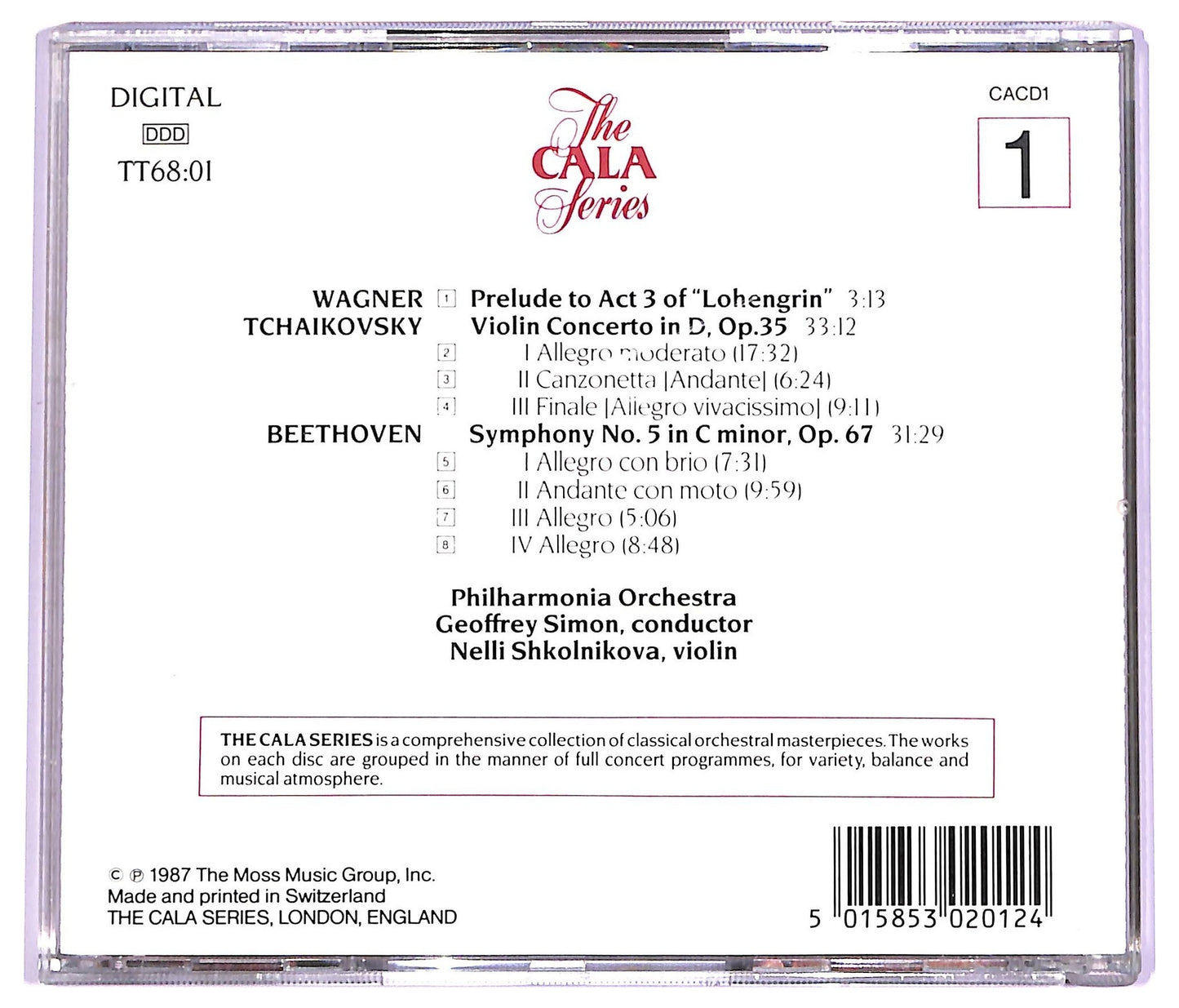 EBOND Wagner Tchaikovsky Beethoven -The Cala Series, Orchestral Masterpieces Volume 1 CD CD063537