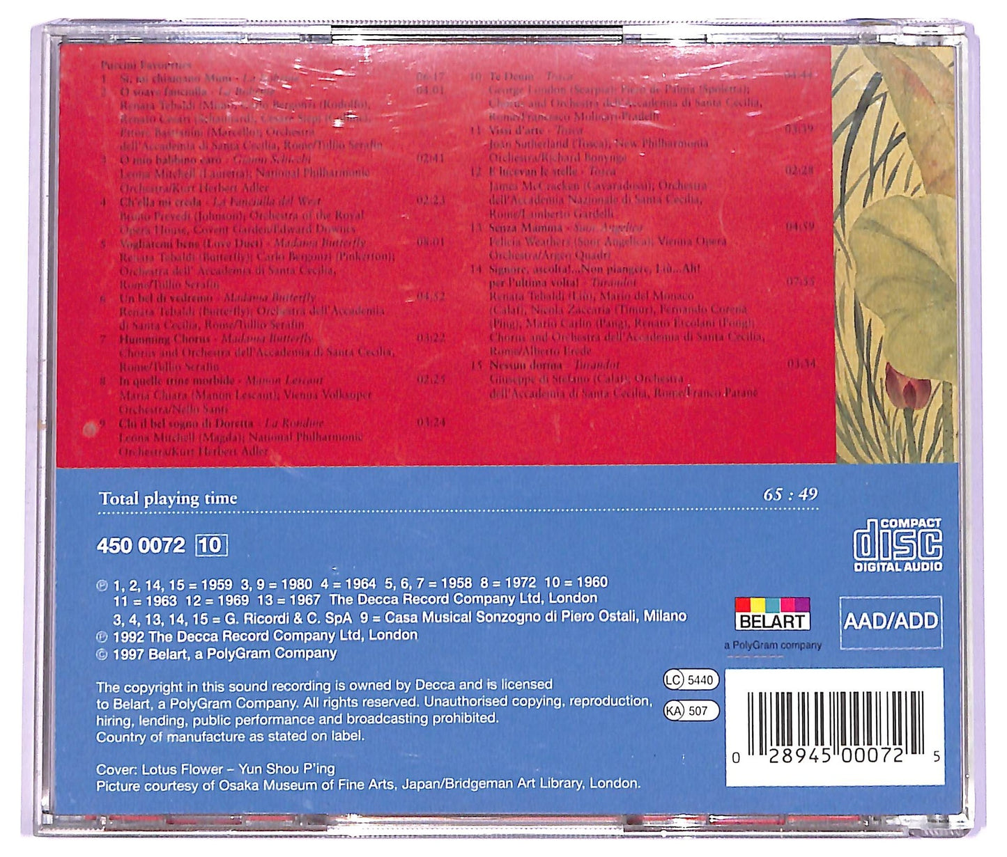 EBOND Puccini - Puccini Favourites CD CD063544