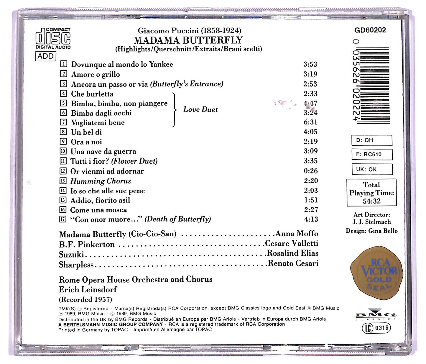 EBOND Giacomo Puccini - Madama Butterfly CD CD063560