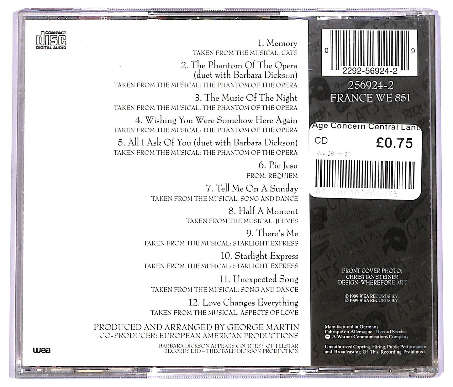 EBOND Jose Carreras - Jose Carreras Sings Andrew Lloyd Webber CD CD063612