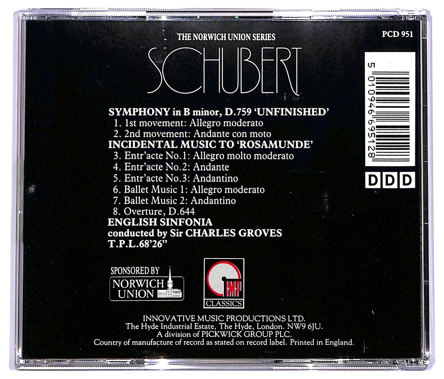 EBOND Schubert - Unfinished' Symphony Incidental Music To Rosamunde CD CD063615