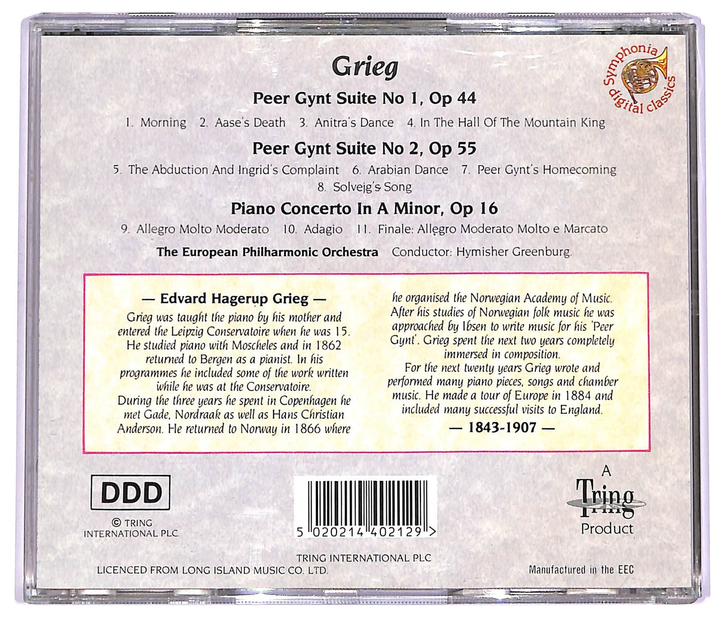 EBOND Grieg - Peer Gynt Suites 1&2 CD CD063715