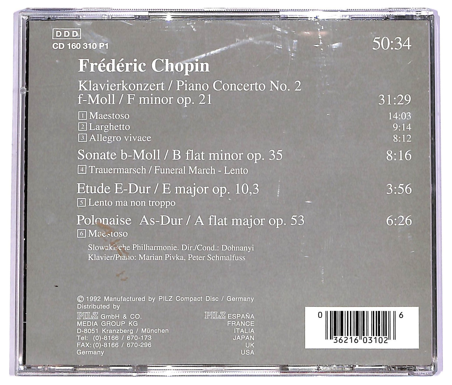 EBOND Frederic Chopin - Klavierkozert piano concerto no.2 CD CD063743