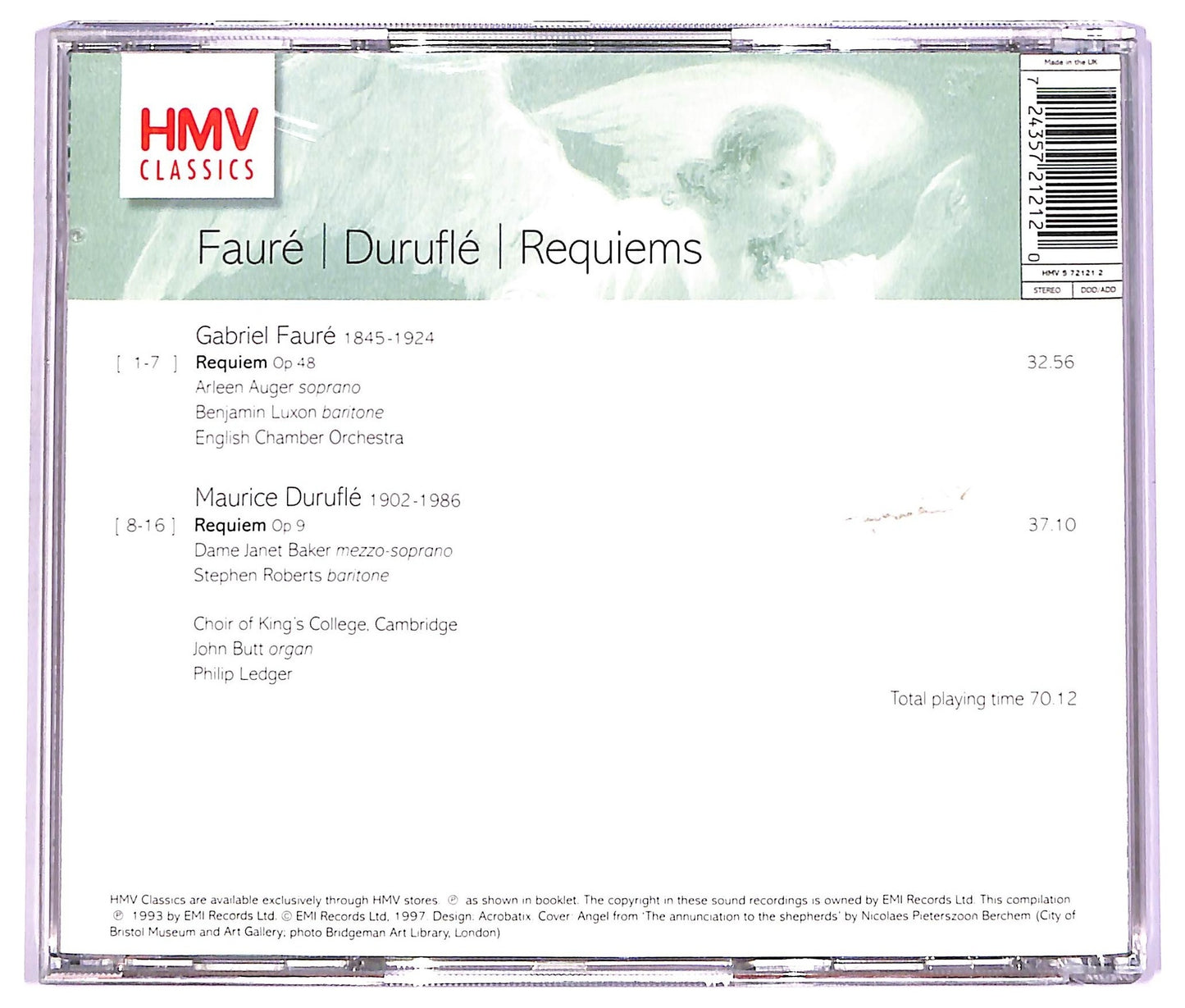 EBOND Faure Durufle - Requiems CD CD063830